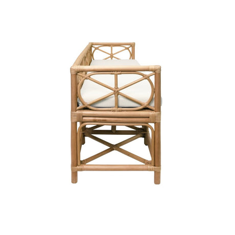 Worlds Away Ferguson Natural Bench at Fig Linens and Home 1 - Side View