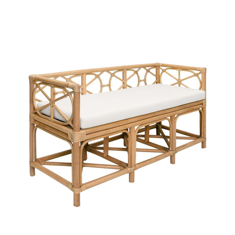 Worlds Away Ferguson Natural Bench at Fig Linens and Home Angle - 2
