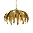 Worlds Away Fifi Palm Leaf Pendant with Antique Brass Finish - Lit Chandelier at Fig Linens and Home