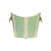 Worlds Away Small Frond Wastebasket | Lion Handles Bin at Fig Linens and Home - Main Image
