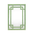 Worlds Away Geneva Sage Green Wall Mirror | Rattan at Fig Linens and Home - Front View