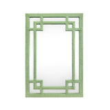 Worlds Away Geneva Sage Green Wall Mirror | Rattan at Fig Linens and Home - Front View