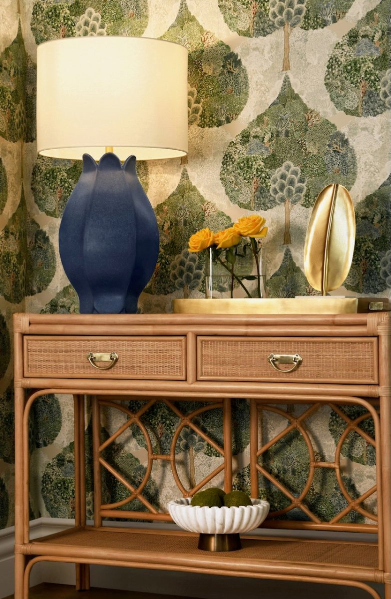 Worlds Away Gideon Natural Console Table 35"H x 45.25"W x 16.25"D Natural at FIG LINENS AND HOME 5