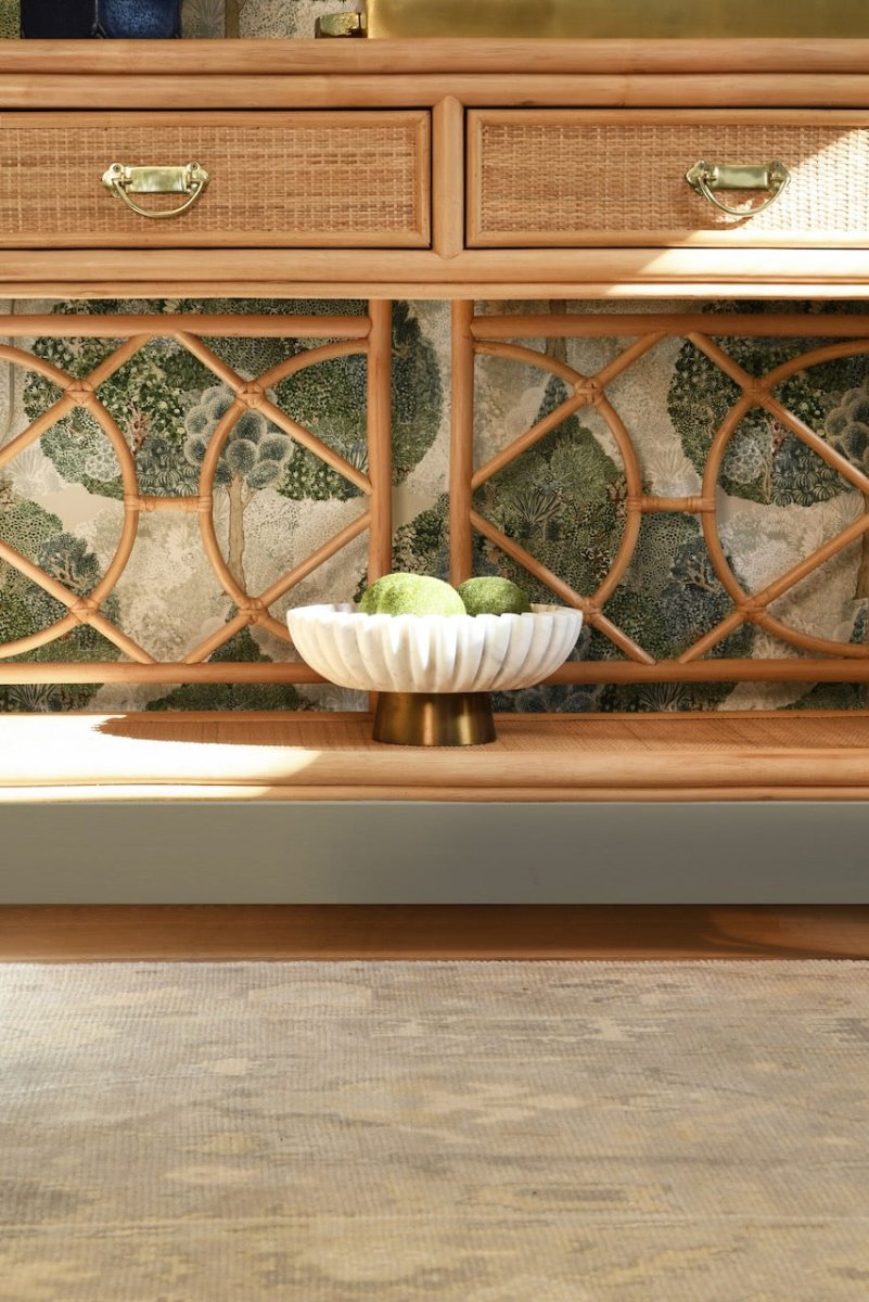 Worlds Away Gideon Natural Console Table 35"H x 45.25"W x 16.25"D Natural at FIG LINENS AND HOME 1