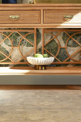 Worlds Away Gideon Natural Console Table 35"H x 45.25"W x 16.25"D Natural at FIG LINENS AND HOME 1