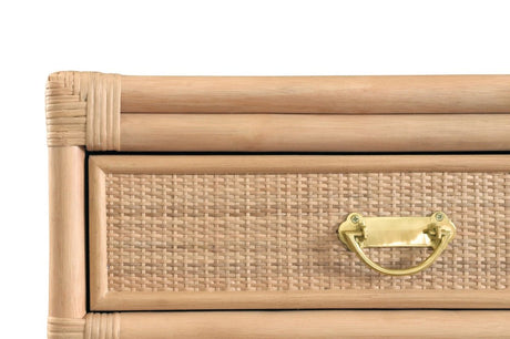Worlds Away Gideon Natural Console Table 35"H x 45.25"W x 16.25"D Natural at FIG LINENS AND HOME 9