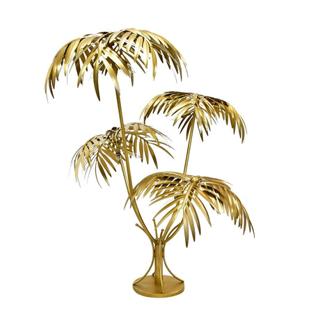 Worlds Away Gilda Oversize Palm Tree Floor Lamp In Antique Brass 61" H x 40.2" W  x 45.3" D Antique Brass at FIG LINENS AND HOME 5