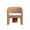 Worlds Away Giza Lounge Chair | Rattan Barrel Chair Front View - Fig Linens and Home