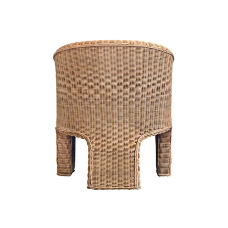 Worlds Away Giza Lounge Chair | Rattan Barrel Chair Back View - Fig Linens and Home