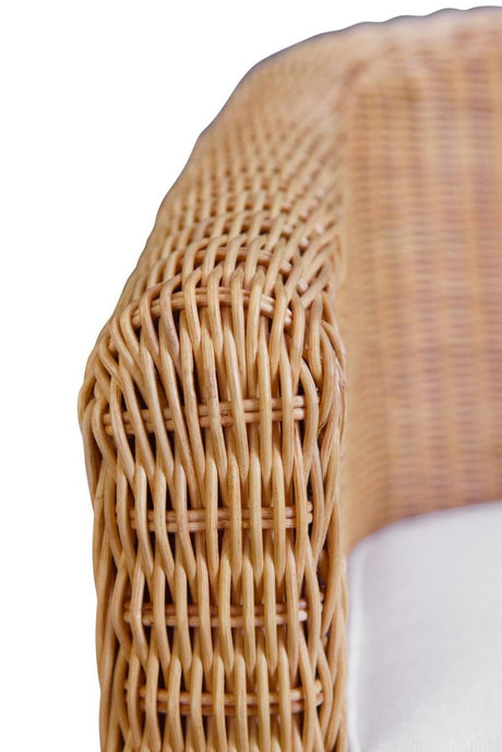 Worlds Away Giza Lounge Chair | Rattan Barrel Chair Detail 2 View - Fig Linens and Home