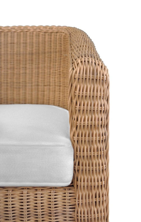 Worlds Away Giza Lounge Chair | Rattan Barrel Chair Detail 1 View - Fig Linens and Home