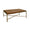 Worlds Away Hardwick Dark Burlwood Coffee Table - Angle View at Fig Linens and Home