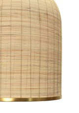 Worlds Away Laken Rattan Chandelier 27"H x "W x "D Natural Rattan & Satin Brass Hardware at FIG LINENS AND HOME 6