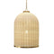 Worlds Away Laken Rattan Chandelier 27"H x "W x "D Natural Rattan & Satin Brass Hardware at FIG LINENS AND HOME 1