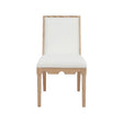 Worlds Away Lanister Cerused Oak Dining Chair at Fig Linens and Home - Front View