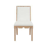 Worlds Away Lanister Cerused Oak Dining Chair at Fig Linens and Home - Front View