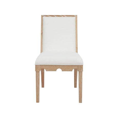 Worlds Away Lanister Cerused Oak Dining Chair at Fig Linens and Home - Front View
