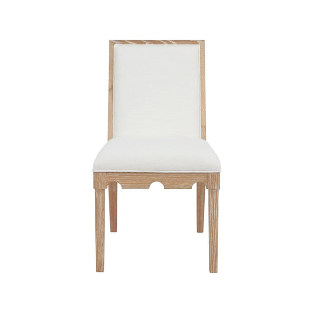 Worlds Away Lanister Cerused Oak Dining Chair at Fig Linens and Home - Front View