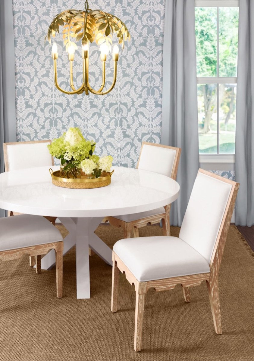 Worlds Away Lanister Cerused Oak Dining Chair at Fig Linens and Home - Lifestyle 1