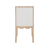 Worlds Away Lanister Cerused Oak Dining Chair at Fig Linens and Home - Back of Chair View