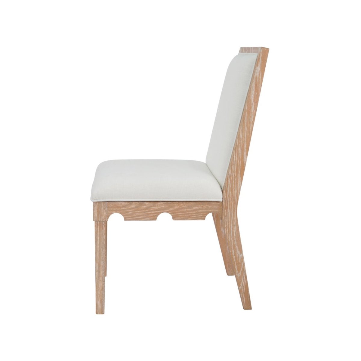 Worlds Away Lanister Cerused Oak Dining Chair at Fig Linens and Home - Side View
