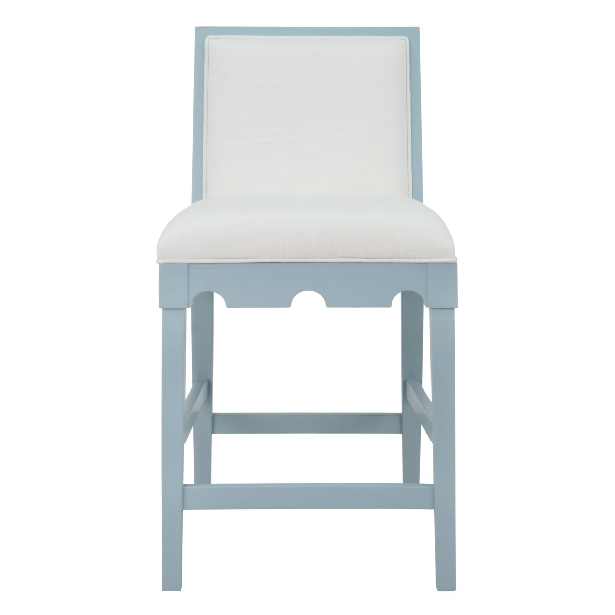 Worlds Away Lanister Light Blue Bar & Counter Stool 40.25"H x 19.25"W x 22.25"D Light Blue at FIG LINENS AND HOME 1