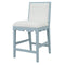 Worlds Away Lanister Light Blue Bar & Counter Stool 40.25"H x 19.25"W x 22.25"D Light Blue at FIG LINENS AND HOME 2