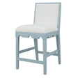 Worlds Away Lanister Light Blue Bar & Counter Stool 40.25"H x 19.25"W x 22.25"D Light Blue at FIG LINENS AND HOME 2
