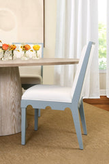 Worlds Away Lanister Light Blue Dining Chair at Fig Linens and Home 1