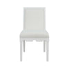 Worlds Away Lanister White Dining Chair | Luxury Table Chairs at Fig Linens and Home - Front
