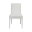 Worlds Away Lanister White Dining Chair | Luxury Table Chairs at Fig Linens and Home - Front