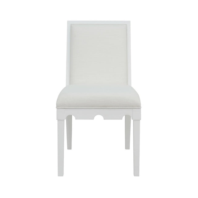 Worlds Away Lanister White Dining Chair | Luxury Table Chairs at Fig Linens and Home - Front