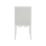 Worlds Away Lanister White Dining Chair | Luxury Table Chairs at Fig Linens and Home - Back