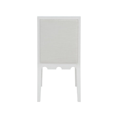 Worlds Away Lanister White Dining Chair | Luxury Table Chairs at Fig Linens and Home - Back