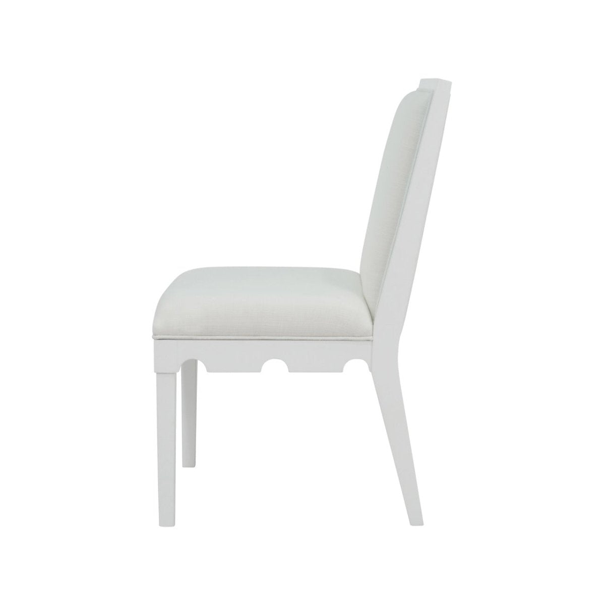 Worlds Away Lanister White Dining Chair | Luxury Table Chairs at Fig Linens and Home - Side