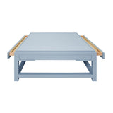 Worlds Away Locklin Light Blue Coffee Table at Fig Linens and Home 4
