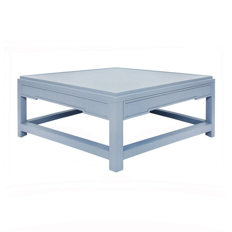 Worlds Away Locklin Light Blue Coffee Table at Fig Linens and Home 1