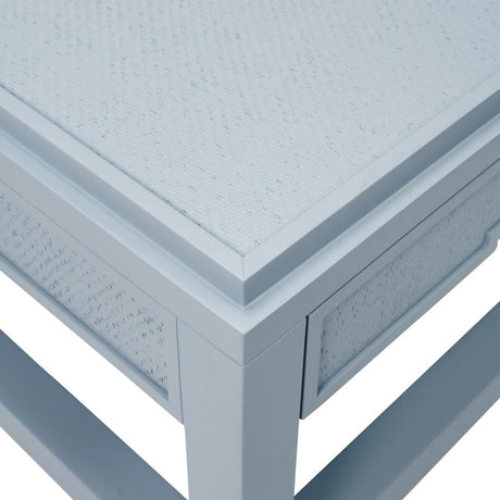 Worlds Away Locklin Light Blue Coffee Table at Fig Linens and Home 3