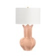 Worlds Away Lyla Pink Ceramic Table Lamp 30.5" H x 17.25" W  x 17.25" D Coral Pink at FIG LINENS AND HOME 1