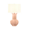 Worlds Away Lyla Pink Ceramic Table Lamp 30.5" H x 17.25" W  x 17.25" D Coral Pink at FIG LINENS AND HOME 2