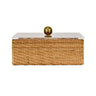 Worlds Away Meryl Large Woven Rattan Box with Lid at Fig Linens and Home