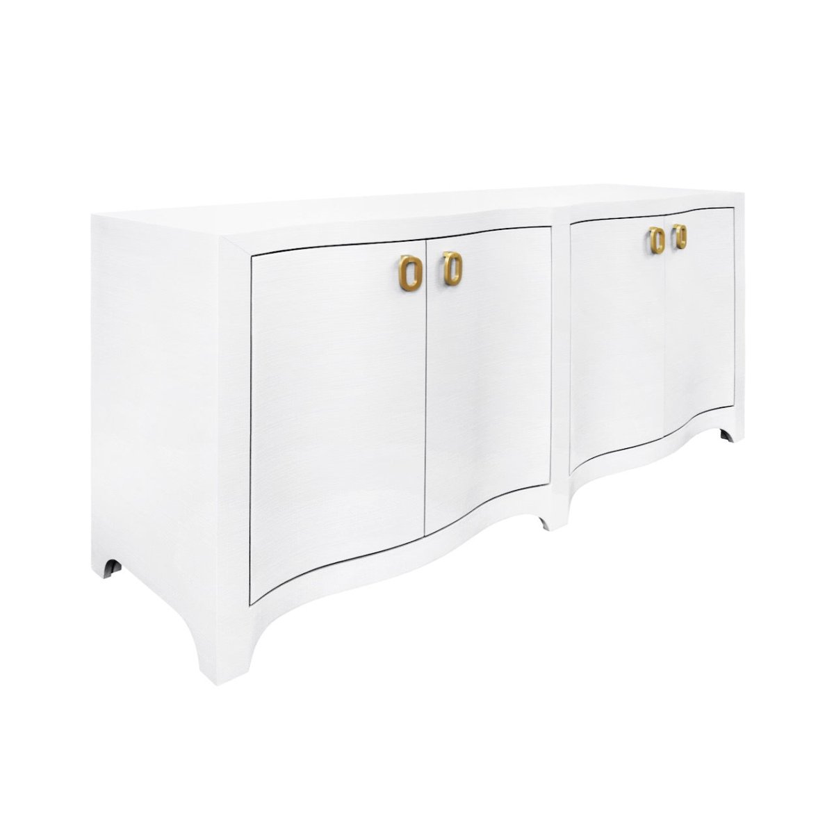 Worlds Away Miffy White Buffet Table | Sideboards at Fig Linens and Home 3