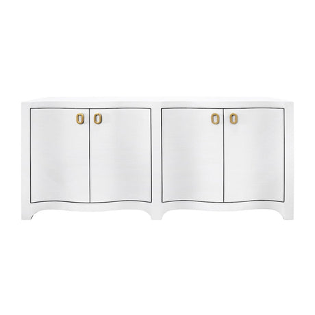 Worlds Away Miffy White Buffet Table | Sideboards at Fig Linens and Home 2