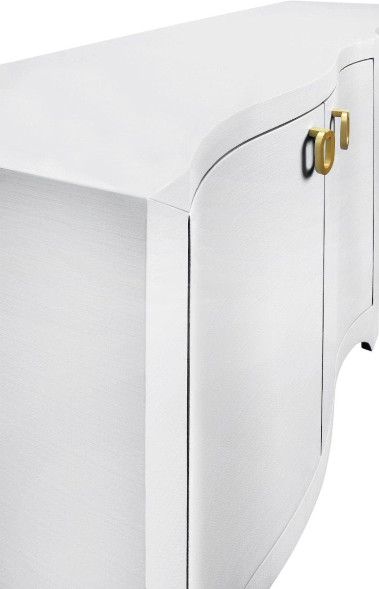 Worlds Away Miffy White Buffet Table | Sideboards at Fig Linens and Home 4