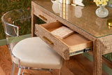 Worlds Away Noble Desk 32.25"H x 48.25"W x 24"D Blue at FIG LINENS AND HOME 2