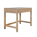Worlds Away Noble Desk 32.25"H x 48.25"W x 24"D Blue at FIG LINENS AND HOME 5