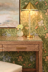 Worlds Away Noble Desk 32.25"H x 48.25"W x 24"D Blue at FIG LINENS AND HOME 1