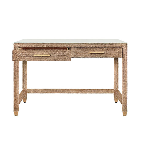 Worlds Away Noble Desk 32.25"H x 48.25"W x 24"D Blue at FIG LINENS AND HOME 4