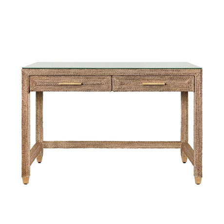 Worlds Away Noble Desk 32.25"H x 48.25"W x 24"D Blue at FIG LINENS AND HOME 3