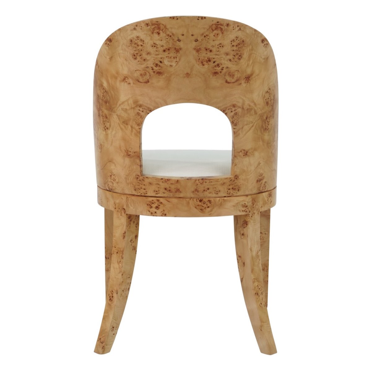 Worlds Away Rafferty Burlwood Dining Chair - Back View at Fig Linens and Home
